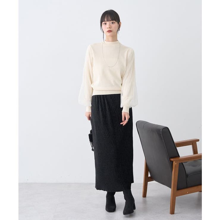 シャイニーベロアスカート | earth music&ecology  | 詳細画像29 