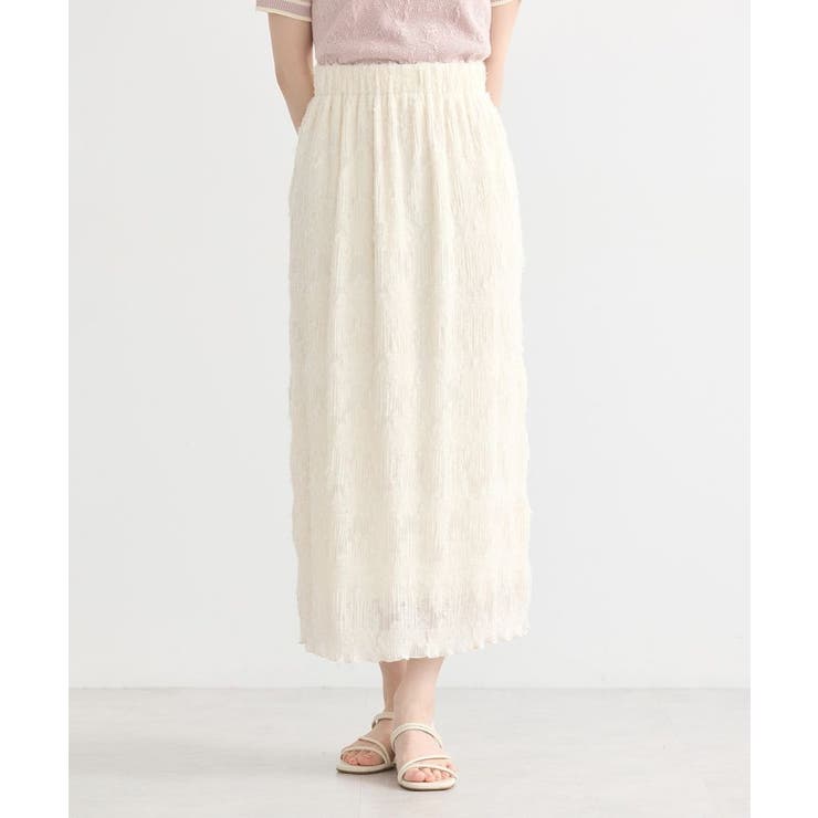 アイボリー | マジョリカプリーツナロースカート | earth music&ecology 