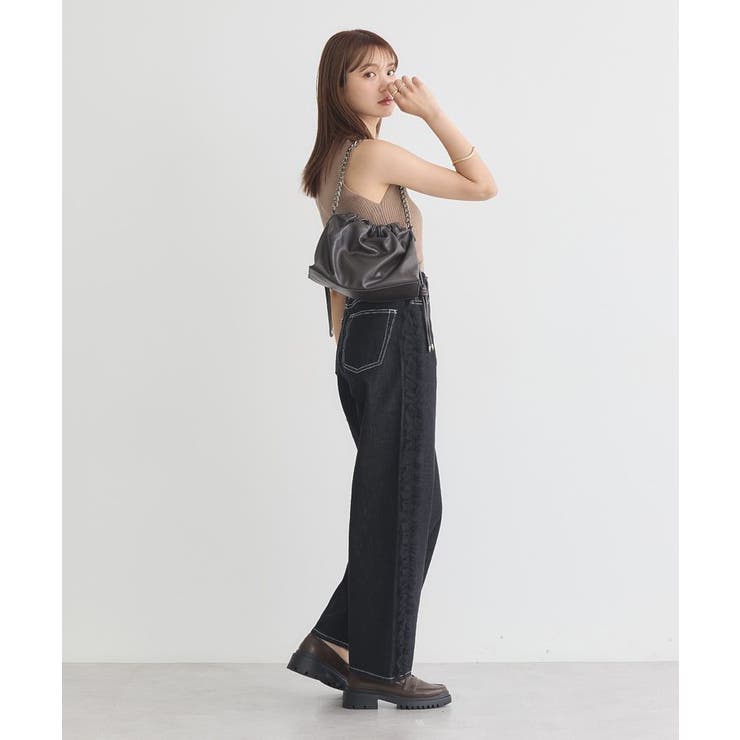 サイドチュールデニムパンツ | earth music&ecology  | 詳細画像14 