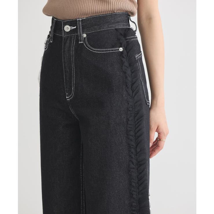 サイドチュールデニムパンツ | earth music&ecology  | 詳細画像16 