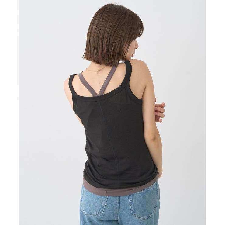 配色レイヤードタンクトップ | earth music&ecology  | 詳細画像4 