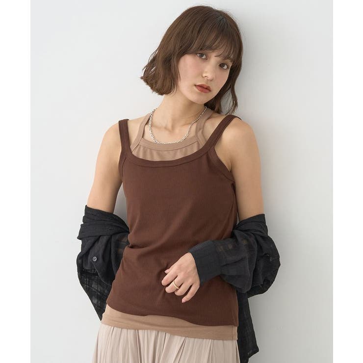 配色レイヤードタンクトップ | earth music&ecology  | 詳細画像9 