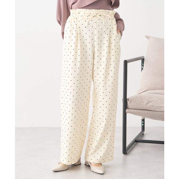 アイボリー | リラックスドットパンツ | earth music&ecology 