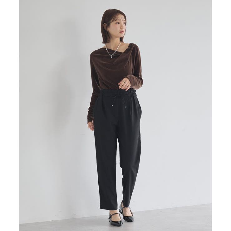 シアーベロアドレープネックプルオーバー | earth music&ecology  | 詳細画像12 