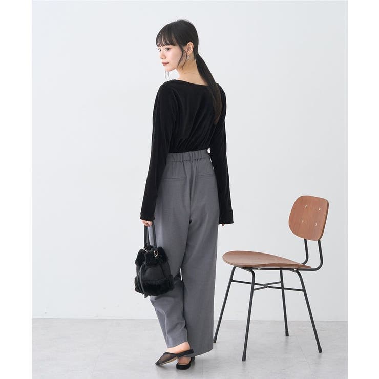 シアーベロアドレープネックプルオーバー | earth music&ecology  | 詳細画像18 