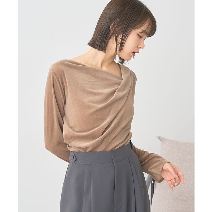 シアーベロアドレープネックプルオーバー | earth music&ecology  | 詳細画像19 