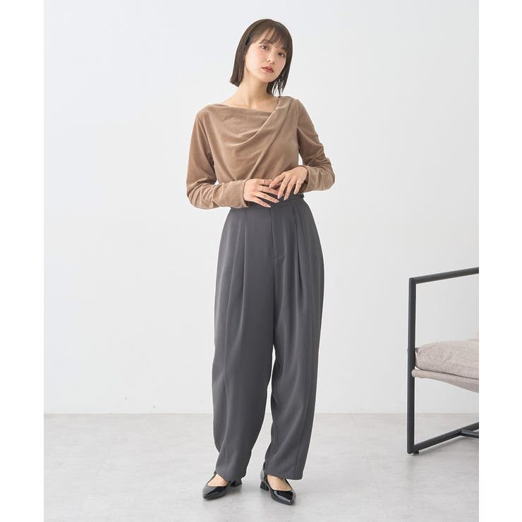 シアーベロアドレープネックプルオーバー | earth music&ecology  | 詳細画像22 