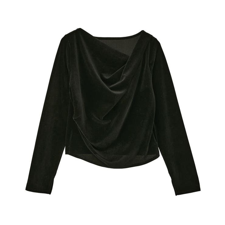 シアーベロアドレープネックプルオーバー | earth music&ecology  | 詳細画像32 