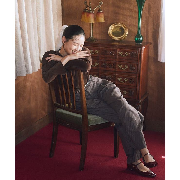 シアーベロアドレープネックプルオーバー | earth music&ecology  | 詳細画像8 