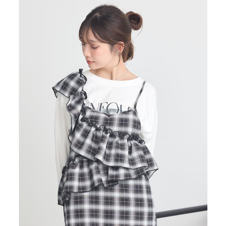2wayフリルチェックキャミワンピース | earth music&ecology  | 詳細画像13 