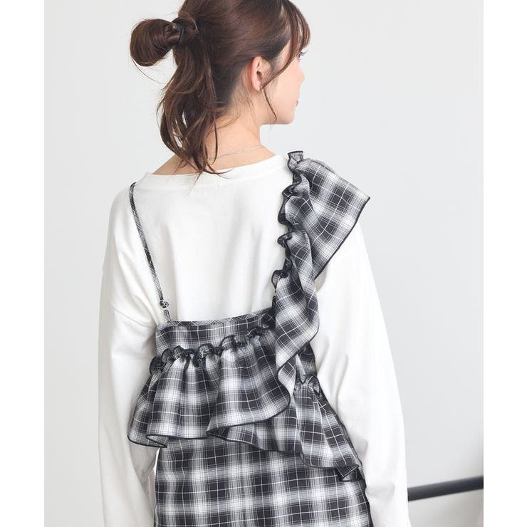 2wayフリルチェックキャミワンピース | earth music&ecology  | 詳細画像14 