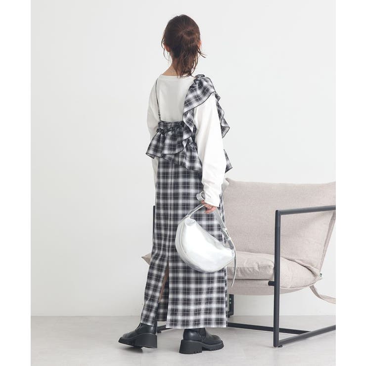 2wayフリルチェックキャミワンピース | earth music&ecology  | 詳細画像5 