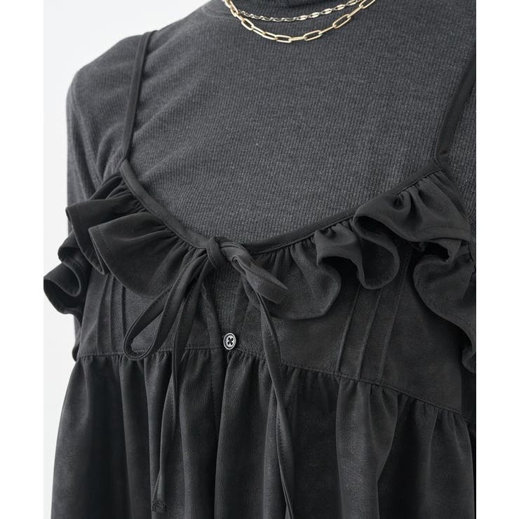 フェイクレザーキャミチュニック | earth music&ecology  | 詳細画像17 