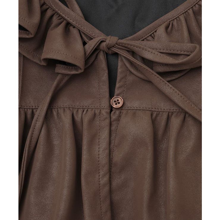 フェイクレザーキャミチュニック | earth music&ecology  | 詳細画像24 