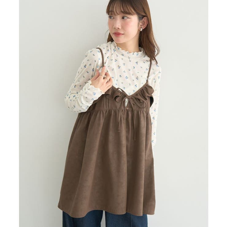 フェイクレザーキャミチュニック | earth music&ecology  | 詳細画像1 