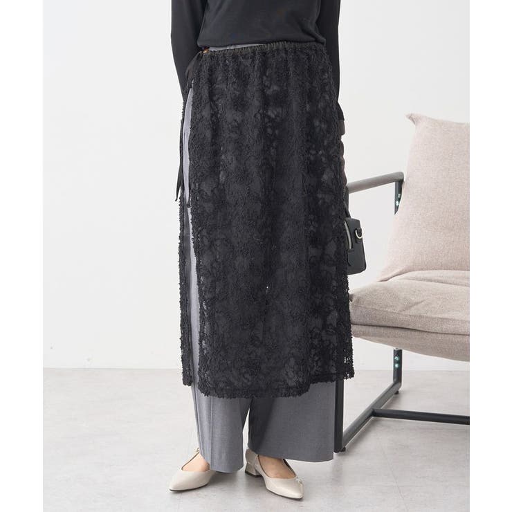 モールレースラップスカート | earth music&ecology  | 詳細画像14 