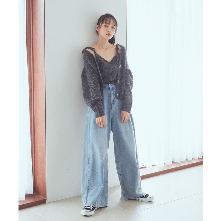 SET2点ショートカーディガン＋リボンキャミソール | earth music&ecology  | 詳細画像18 