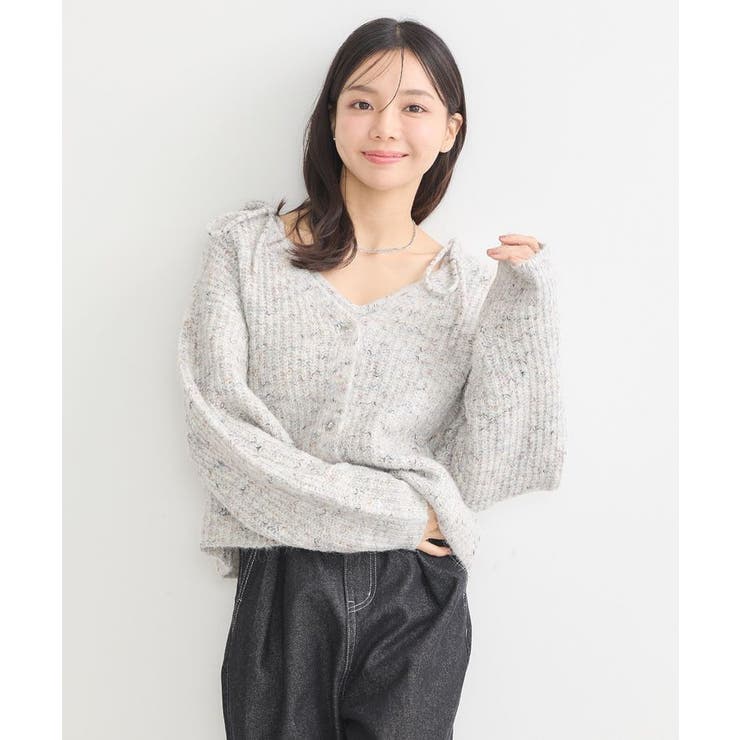 SET2点ショートカーディガン＋リボンキャミソール | earth music&ecology  | 詳細画像20 