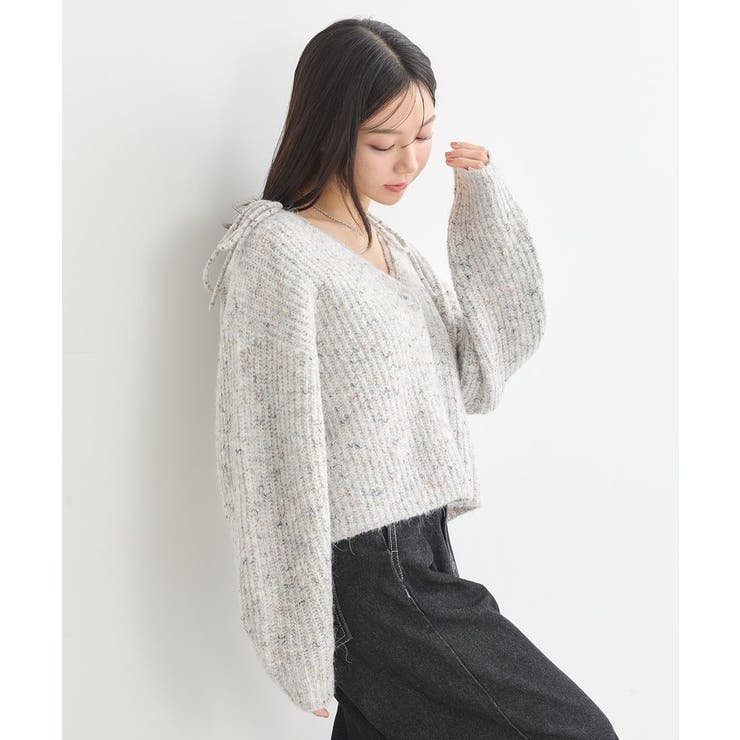 SET2点ショートカーディガン＋リボンキャミソール | earth music&ecology  | 詳細画像22 