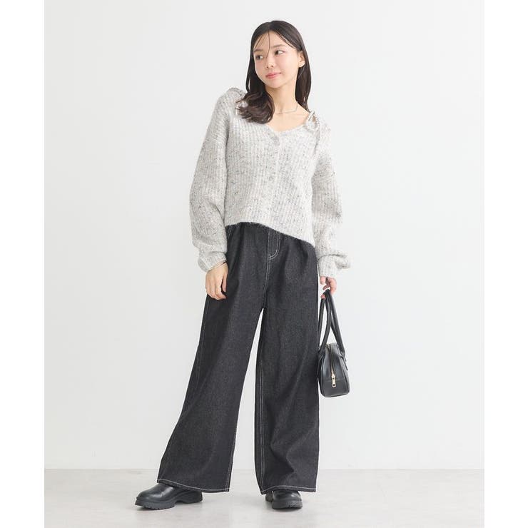 SET2点ショートカーディガン＋リボンキャミソール | earth music&ecology  | 詳細画像29 