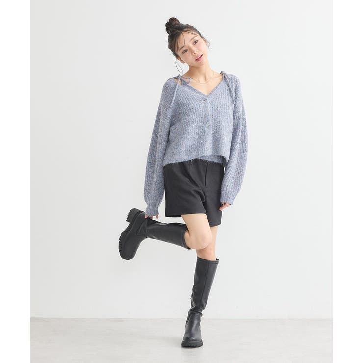 SET2点ショートカーディガン＋リボンキャミソール | earth music&ecology  | 詳細画像38 