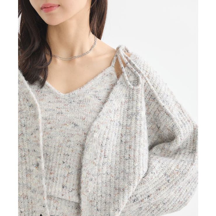 SET2点ショートカーディガン＋リボンキャミソール | earth music&ecology  | 詳細画像40 