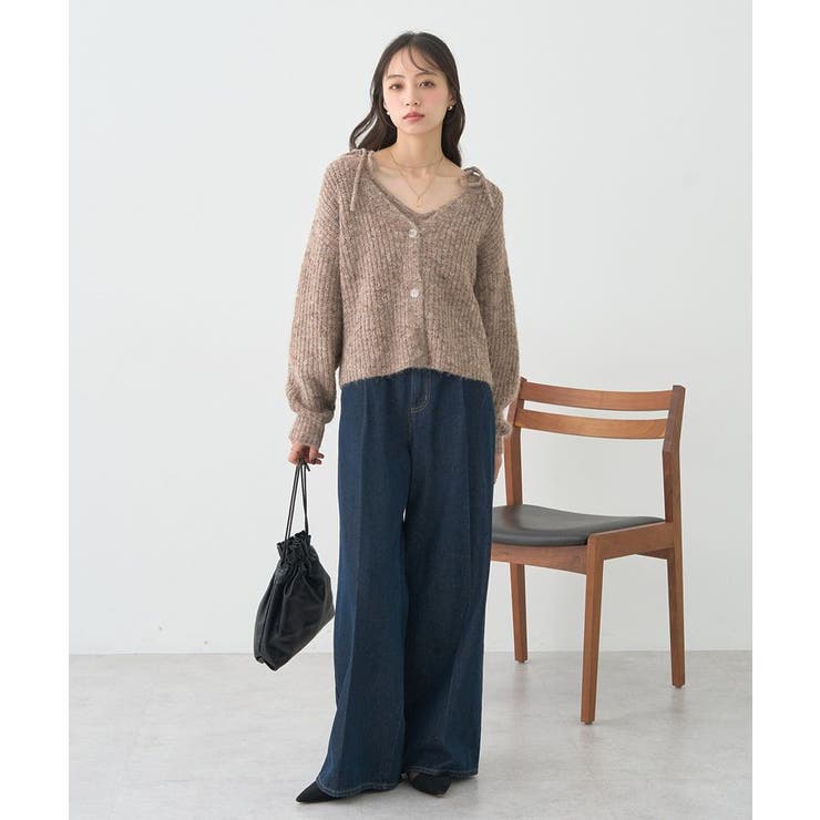 SET2点ショートカーディガン＋リボンキャミソール | earth music&ecology  | 詳細画像6 