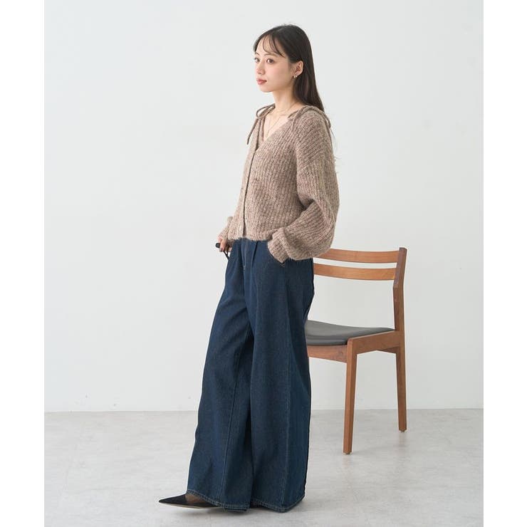 SET2点ショートカーディガン＋リボンキャミソール | earth music&ecology  | 詳細画像7 