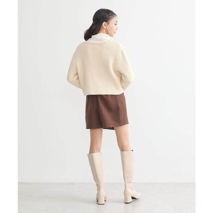 【WEB限定】ゴールド釦ショートニットカーディガン | earth music&ecology  | 詳細画像24 