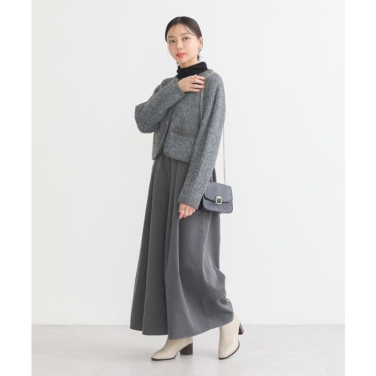 【WEB限定】ゴールド釦ショートニットカーディガン | earth music&ecology  | 詳細画像29 