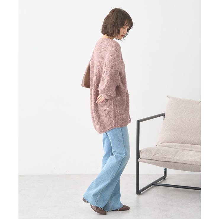 セルフカットストレッチフレアデニムパンツ | earth music&ecology  | 詳細画像10 