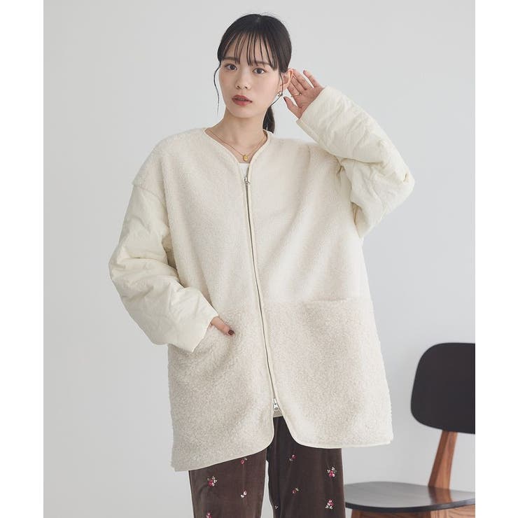 ボアキルトミドルコート | earth music&ecology  | 詳細画像9 