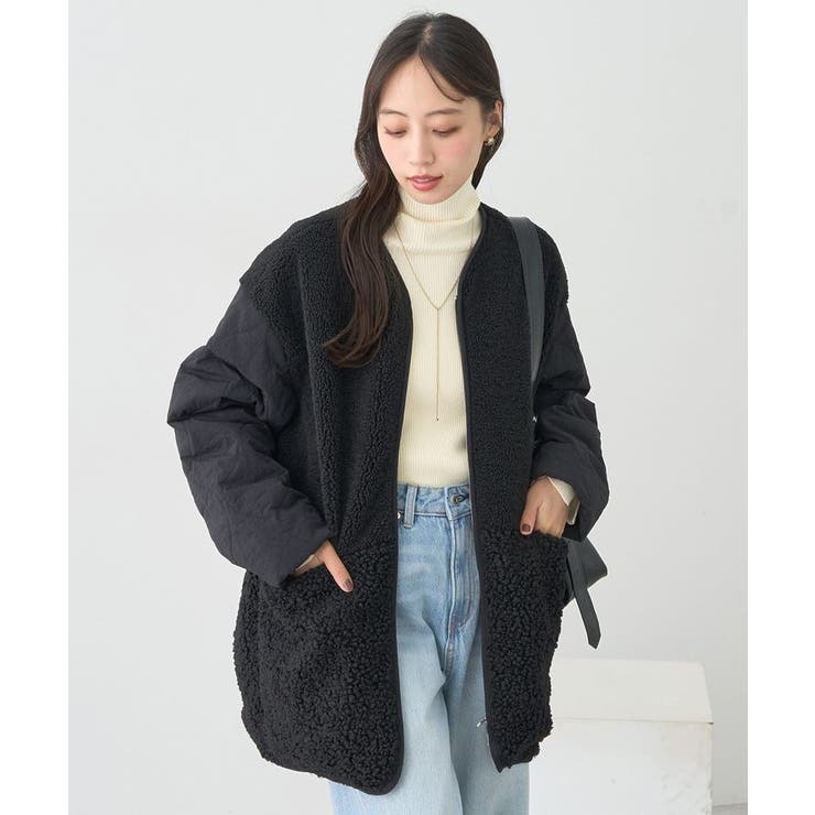 ボアキルトミドルコート | earth music&ecology  | 詳細画像13 