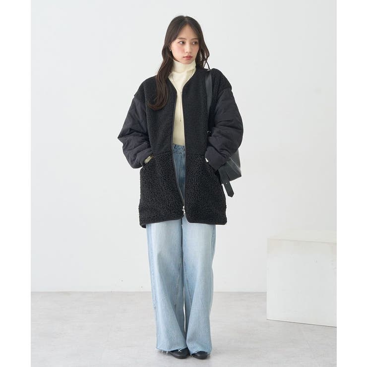 ボアキルトミドルコート | earth music&ecology  | 詳細画像14 