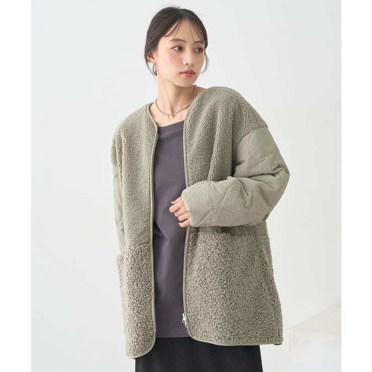 ボアキルトミドルコート | earth music&ecology  | 詳細画像23 