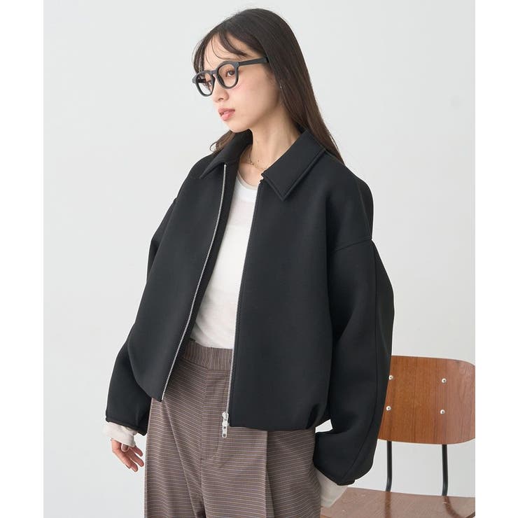 ダンボールニットZIPブルゾン[品番：EMEW0050496]｜earth