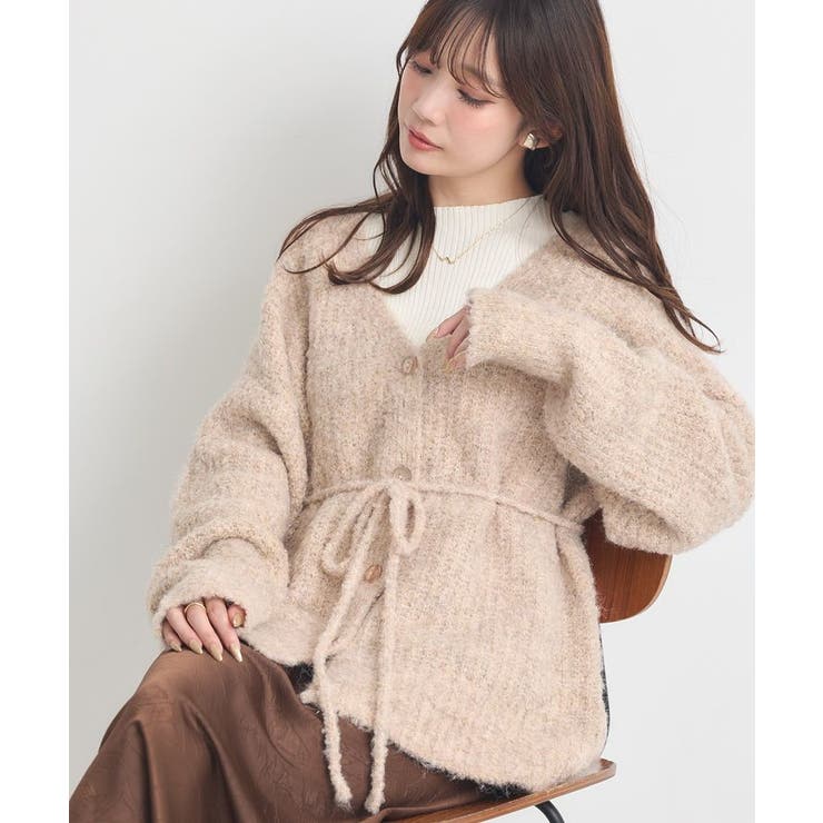 MIXカラーブークレカーディガン | earth music&ecology  | 詳細画像17 