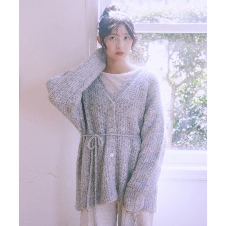 MIXカラーブークレカーディガン | earth music&ecology  | 詳細画像2 