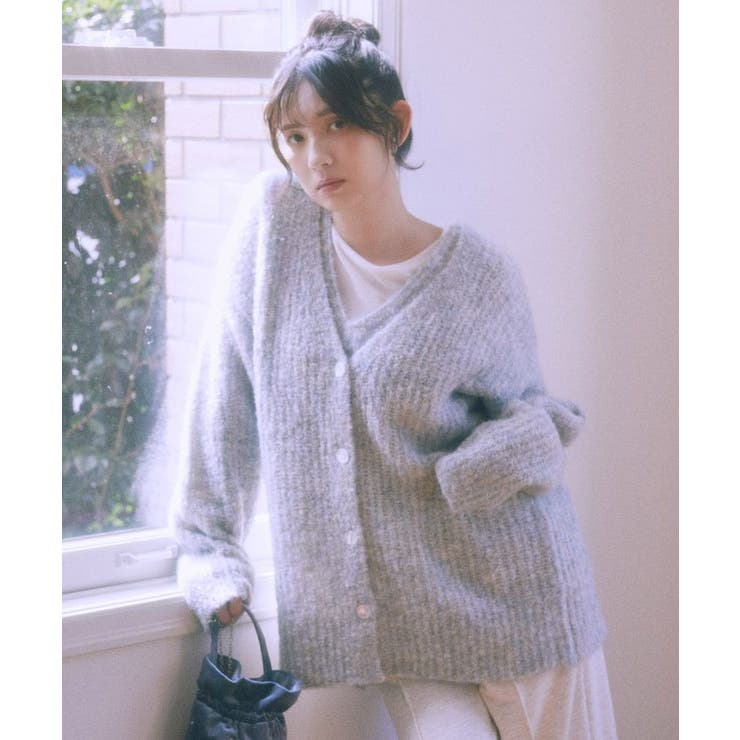 MIXカラーブークレカーディガン | earth music&ecology  | 詳細画像7 