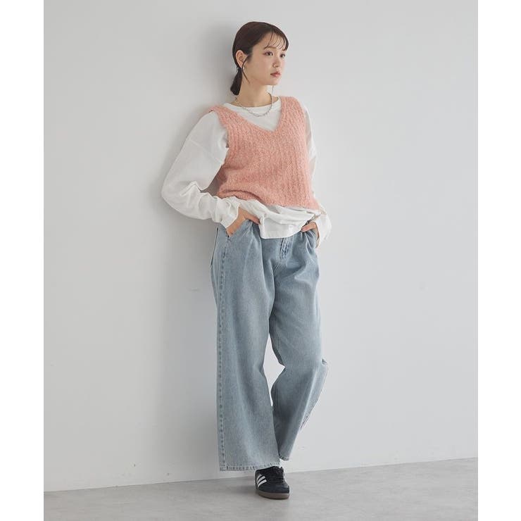 MIXカラーブークレニットビスチェ | earth music&ecology  | 詳細画像14 