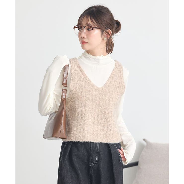 MIXカラーブークレニットビスチェ | earth music&ecology  | 詳細画像15 