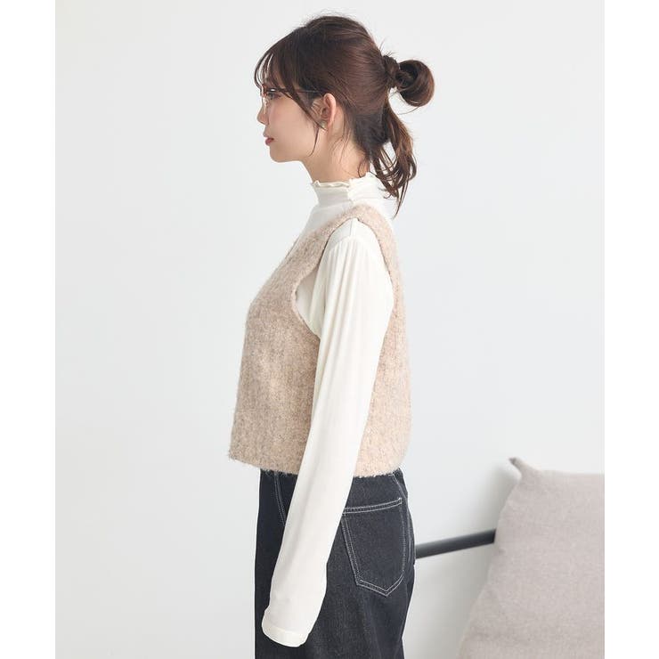 MIXカラーブークレニットビスチェ | earth music&ecology  | 詳細画像20 