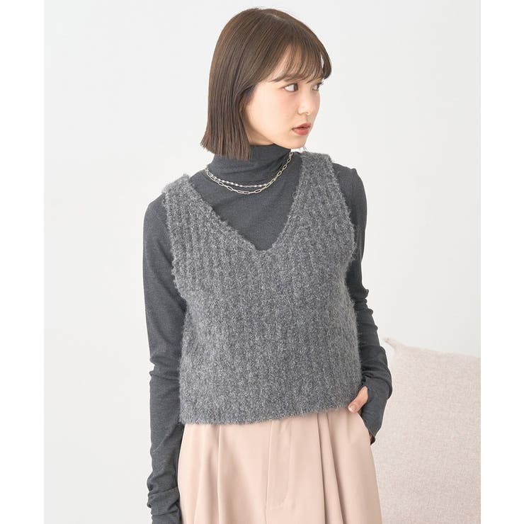 MIXカラーブークレニットビスチェ | earth music&ecology  | 詳細画像2 