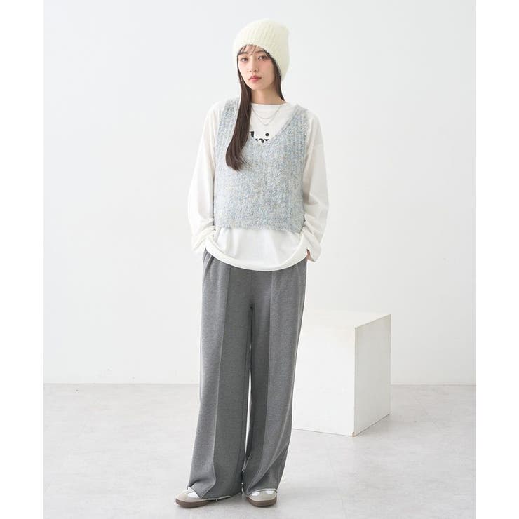 MIXカラーブークレニットビスチェ | earth music&ecology  | 詳細画像8 