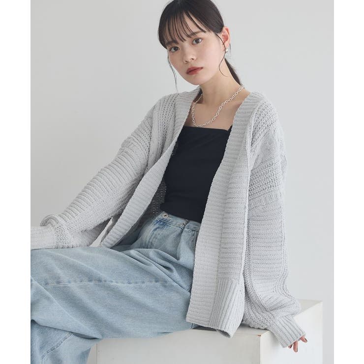 マットモールカーディガン | earth music&ecology  | 詳細画像1 