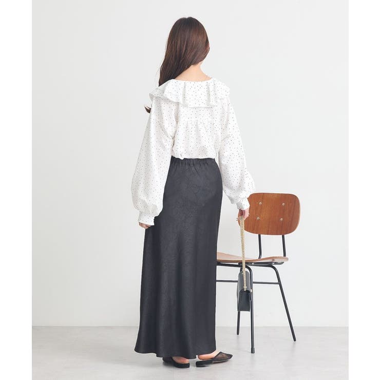 ラッフルカラーブラウス | earth music&ecology  | 詳細画像16 