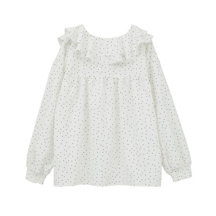 ラッフルカラーブラウス | earth music&ecology  | 詳細画像18 