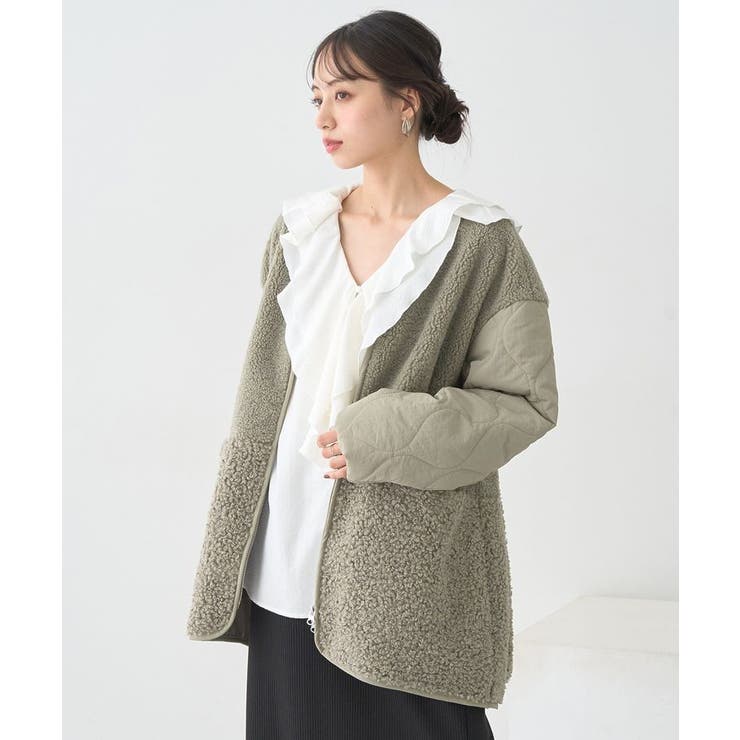 ラッフルカラーブラウス | earth music&ecology  | 詳細画像10 