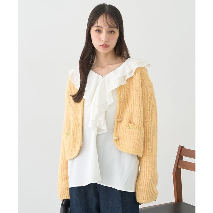 ラッフルカラーブラウス | earth music&ecology  | 詳細画像4 