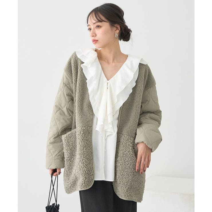 ラッフルカラーブラウス | earth music&ecology  | 詳細画像9 